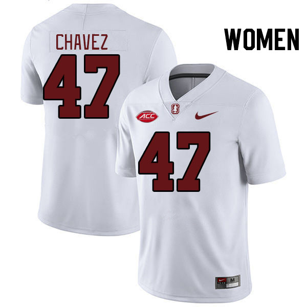 Women #47 Alejandro Chavez Stanford Cardinal 2024 ACC Conference College Football Jerseys Stitched-W